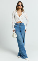 Lioness - Long Nights Long Sleeve Top in Porcelain