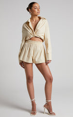 Terah Shorts - High Waisted Shorts in Sand
